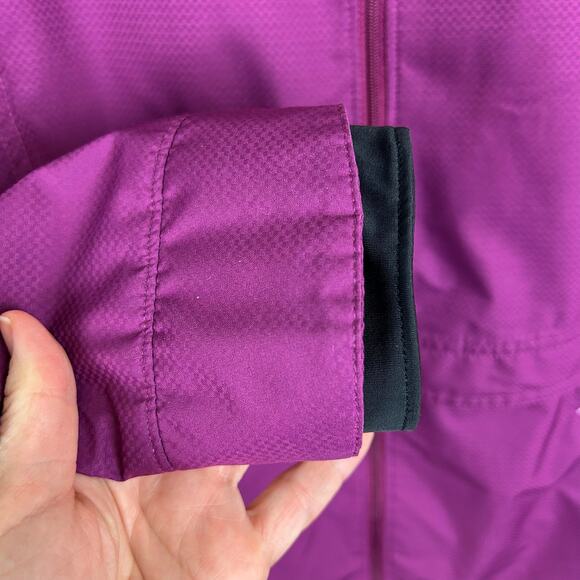 Asics Womens Jacket Size XL Windbreaker Purple Vented Full Zip EUC - Picture 8 of 9